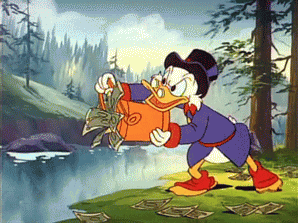 Gif animé Picsou billets